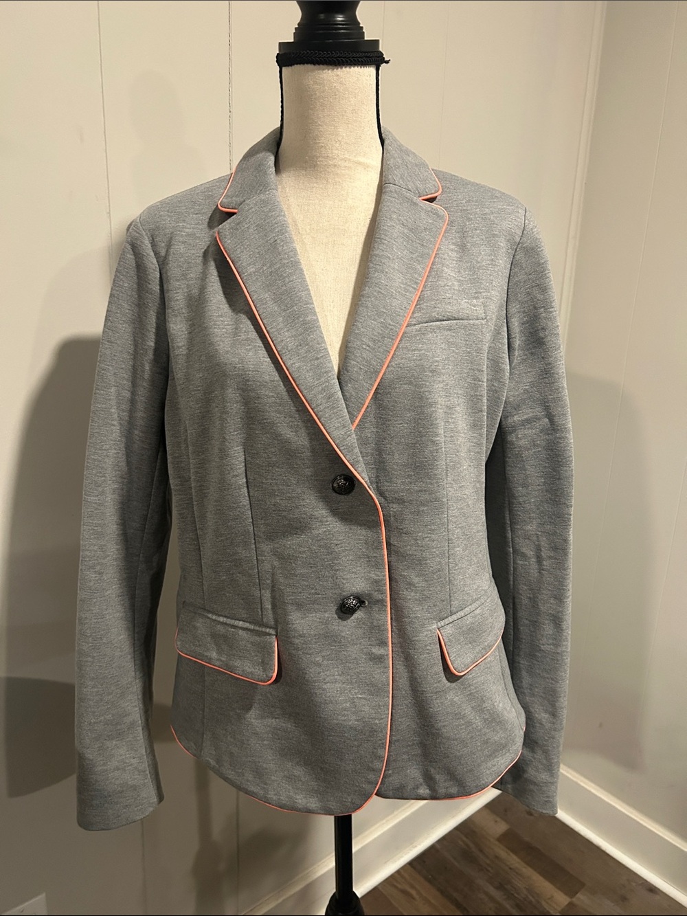 GAP Light Gray Blazer with Pink Trim NWOT